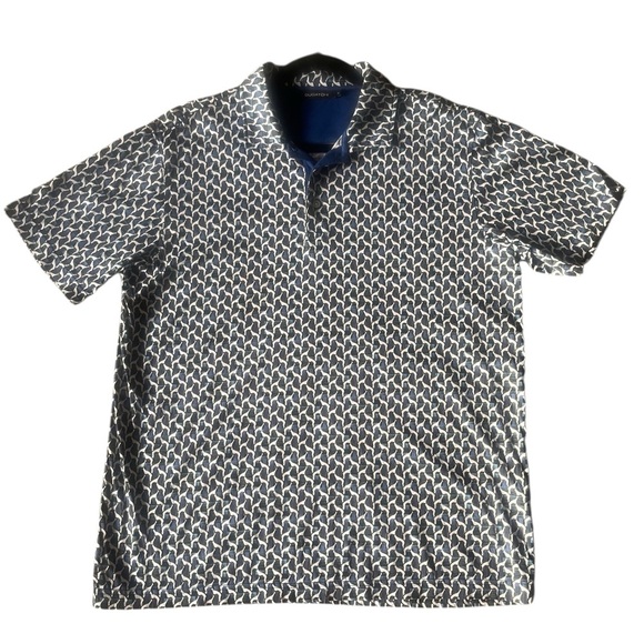 Bugatchi Victor Bird Print OoohCotton® Polo Shirt Size Large - Picture 1 of 5